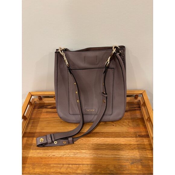 Rebecca Minkoff Women's Mauve Pebble Leather Darren Shoulder Bag - Picture 2 of 9